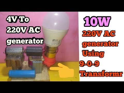Make a 220V generator Using 9-0-9 Transformar Video