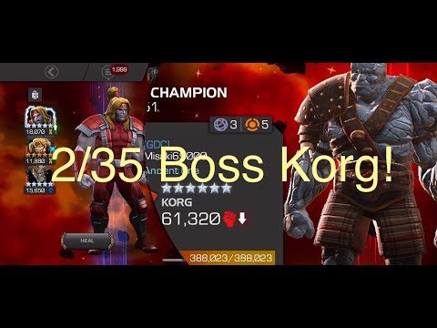 AW 6* 2/35 Duped Korg Boss Solo With Omega Red! ~ Marvel Contest of Champions