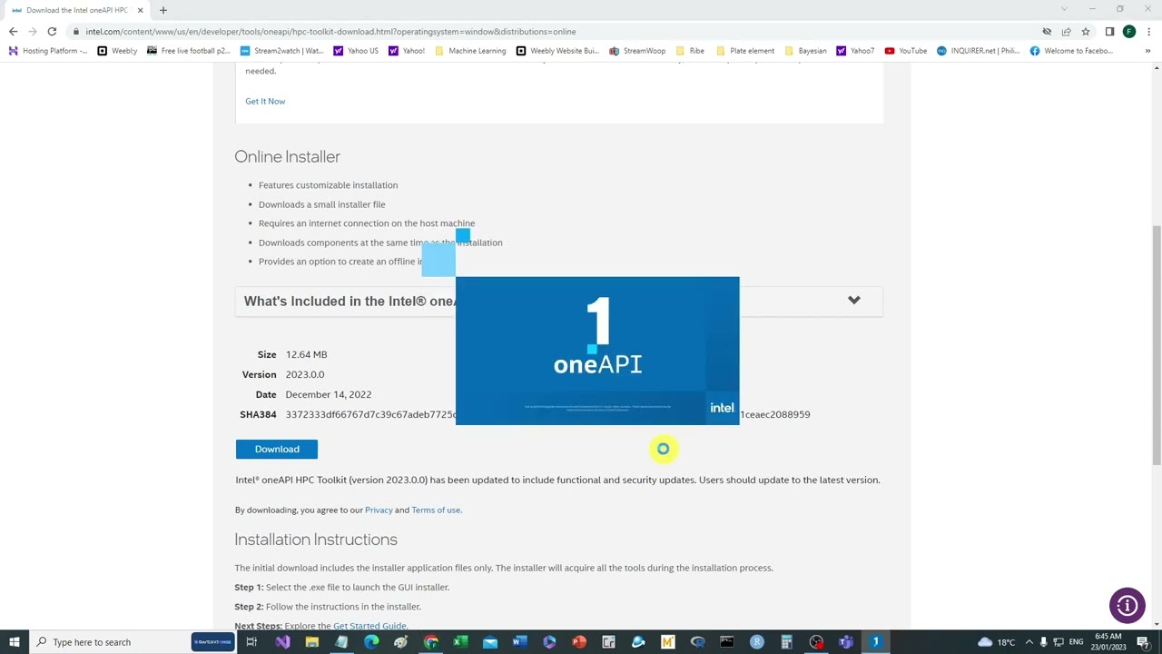 Installing Intel OneAPI