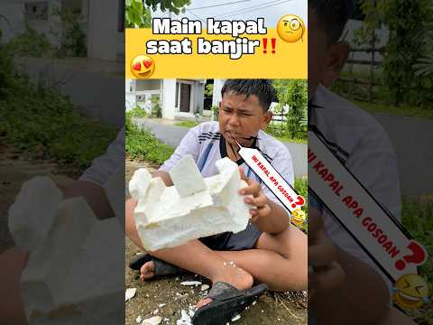 main kapal di saat banjir #anakkampung21tv #comedy #fyf #kapal #seru #kocak #fyp #hiburan