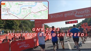 Download lagu Great North Run 2023 - FULL ROUTE RUN x16 Speed mp3