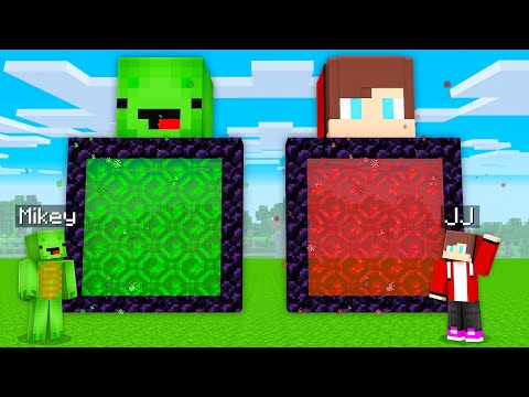 Mikey PORTAL vs JJ PORTAL Challenge in Minecraft (Maizen)