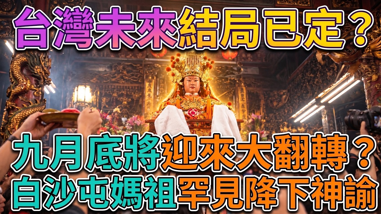 🚨神蹟降臨！白沙屯媽祖竟突發「開口」無聲示警！數萬信眾親眼目睹嚇傻：九月底千萬要當心！台灣結局早已註定？🙏  #白沙屯媽祖 #媽祖顯靈 #媽祖開口 #神轎示警 #九月大劫 #台灣大事 #民間信仰