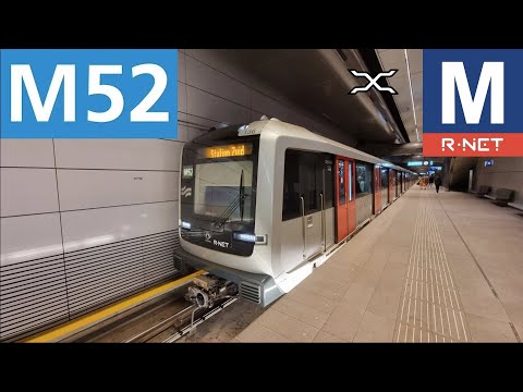 🚇 GVB R-net Amsterdam Metrolijn 52 Cabinerit Noord - Station Zuid - Noord/Zuidlijn | 2021 | Cab ride