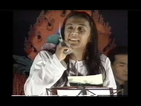 Tsering Gyurmey performs 'Wai Bhumo la' at Lugar Theater, Thimphu-Bhutan in 1997.