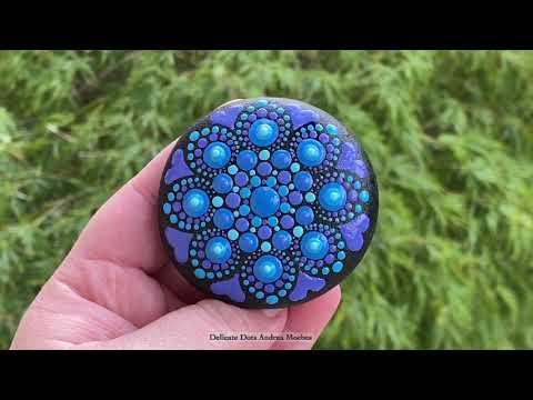 Dot Mandala Painted Stone Tutorial