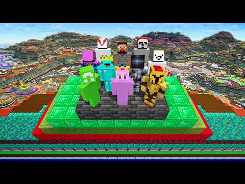 I Put 10 YouTubers in a Minecraft Random Layer World