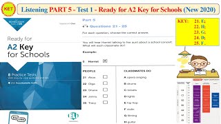 Ready for A2 key for Schools - Listening Part 5 - Test 1 (Transcript + Key)