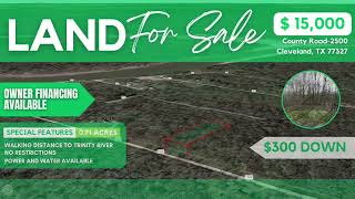 ‼️SOLD‼️ PERFECT LOCATION! 0.71 acres – County Road 2500, Cleveland, TX LIBERTY COUNTY