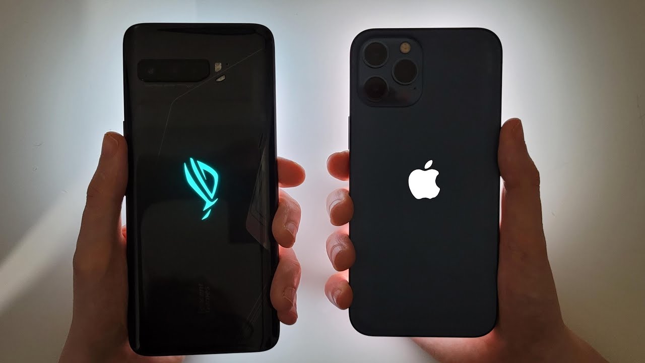 ASUS ROG Phone 3 vs iPhone 12 Pro Max Speed Test, Speakers, Battery & Cameras!