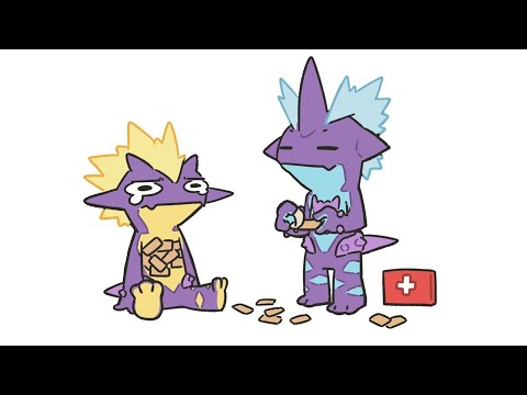 2 Toxtricities being chaotic || Thumbnail not mine just found it in Pinterest :V