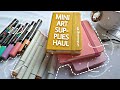 🛒MINI ART SUPPLIES HAUL📦 | ASMR, unbox with me, sketchbooks, acrylic markers // unboxing #1