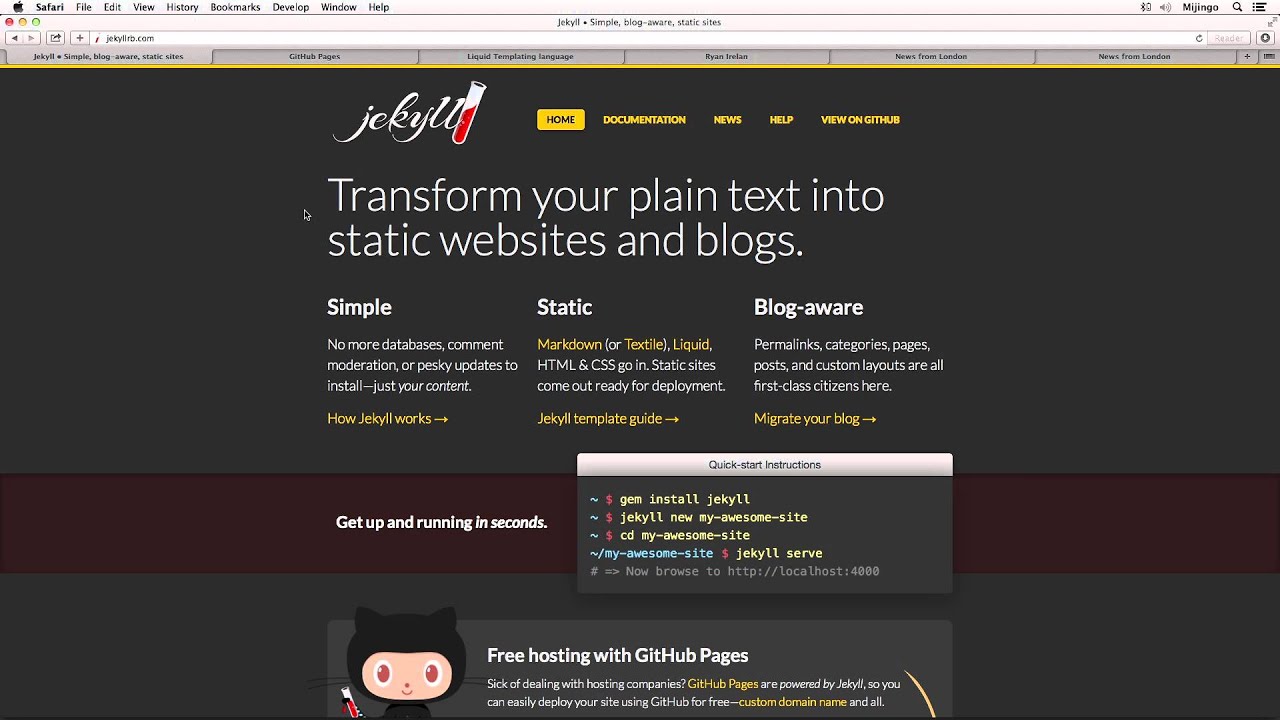 Learn the Jekyll CMS