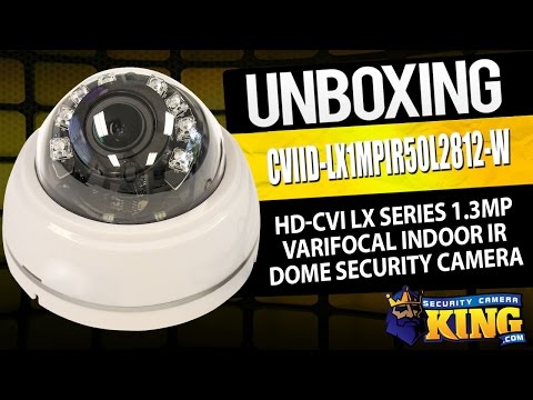 Unboxing - HD-CVI LX Series 1.3MP Varifocal Indoor IR Dome Security Camera - CVIID-LX1MPIR50L2812-W