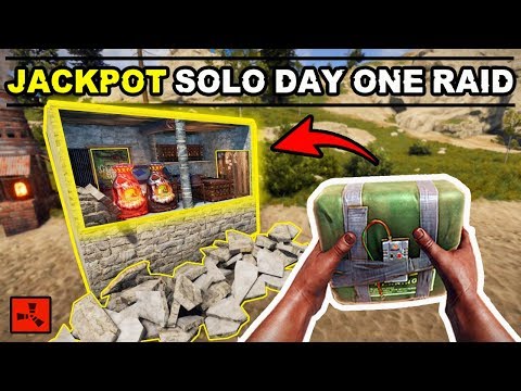This SMALL SOLO BASE Gave ME A CRAZY LUCKY JACKPOT! - RUST SOLO SURVIVAL