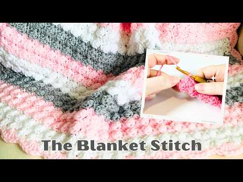 How to Crochet the Blanket Stitch: EASY Crochet Tutorial