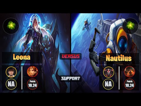 CoreJJ LEONA (Support) [Aftershock] VS NAUTILUS - Grandmaster NA Patch 10.24