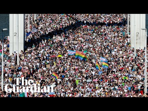 Tens of thousands march against Hungary's government for LGBT rights