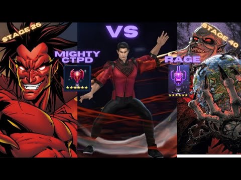 MIGHTY DESCTRUCTION VS RAGE - SHANG-CHI WBL KNULL STAGE 40 MEPHISTO STAGE 25 | Marvel Future Fight