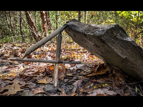 Primitive Survival Trap:  Figure 4 Deadfall Trigger