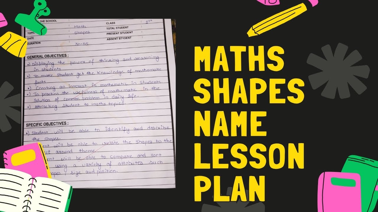 MATHS SHAPE NAME LESSON PLAN || LESSON PLAN MATHS || FOR PUPIL TEACHERS