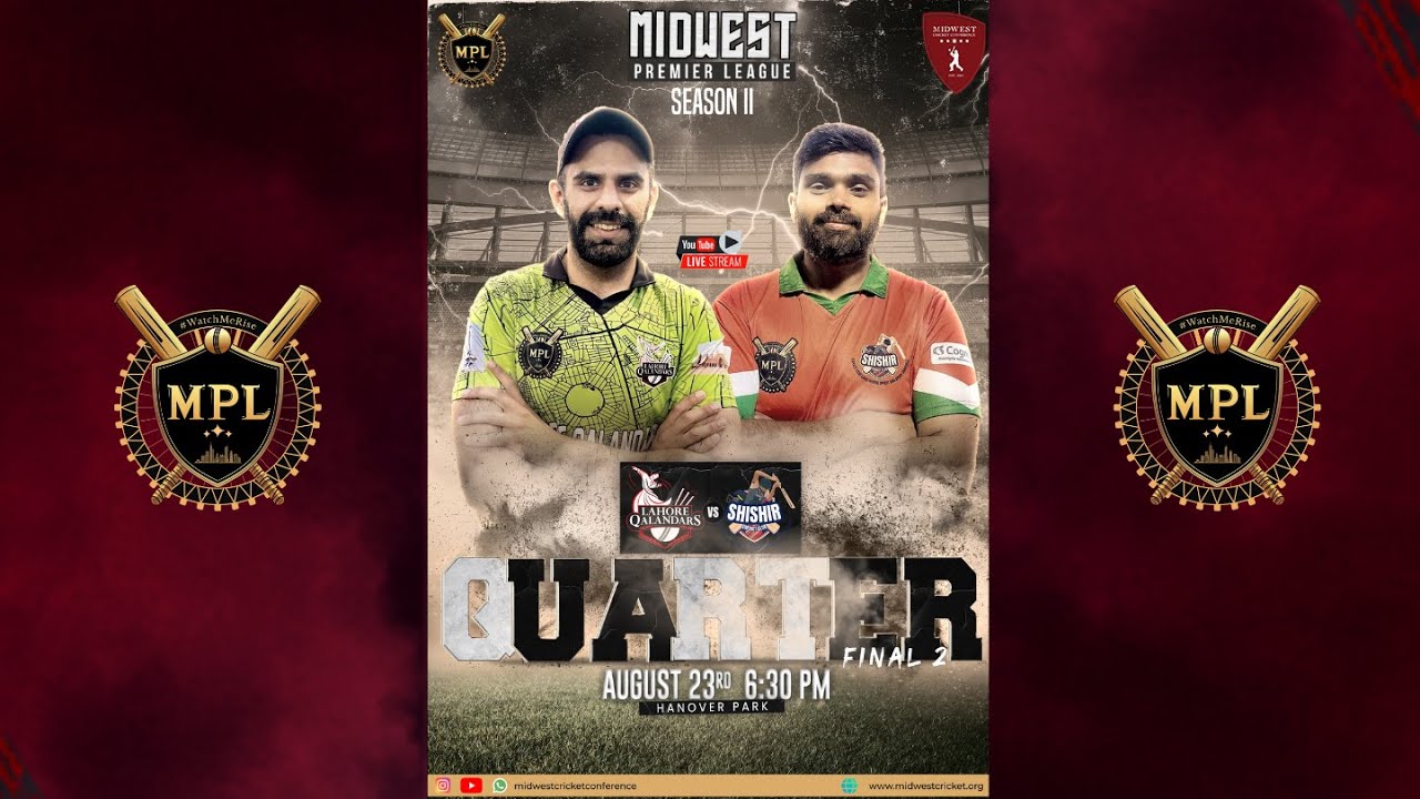 Midwest Premier League | Season 2 | Lahore Qalandars VS Shishir Cricket Club  | QF #2