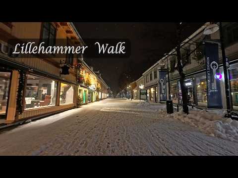 A Quiet Winter Morning Walk Through Lillehammer, Norway.