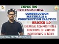 BUILDING MATERIALS 1| PROPERTIES AND TESTING, BRICK 1.0|TNPSC JDO 2024