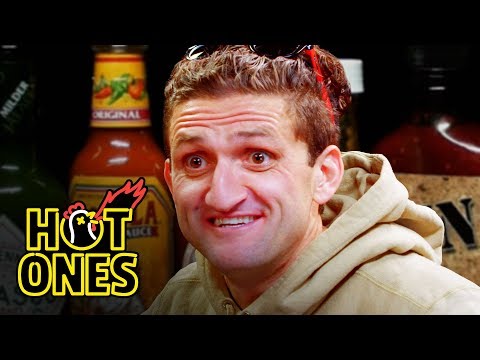 Casey Neistat Melts His Face Off While Eating Spicy Wings | Hot Ones Video