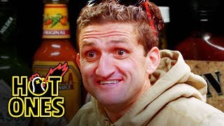 Casey Neistat Melts His Face Off While Eating Spicy Wings | Hot Ones