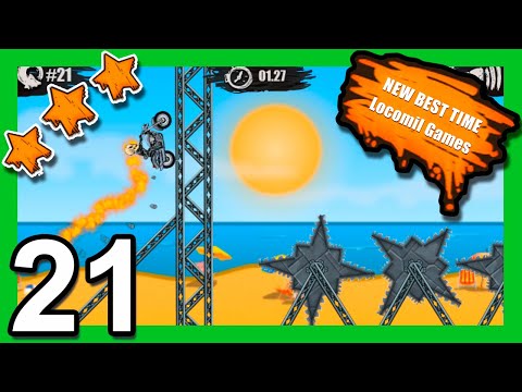 How to beat Moto x3m Level 21 - 3 Stars (27"4) Y8.com
