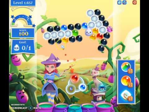 Bubble Witch 2 Saga Level 1657 with no booster