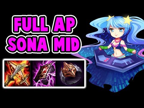 FULL AP SONA MID | LEARN HOW TO FEED IN LANE BUT STILL CARRY LOL | League of Legends