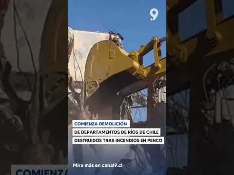 Hito de la reconstrucción: Comienza demolición de edificios afectados por incendios en Penco
