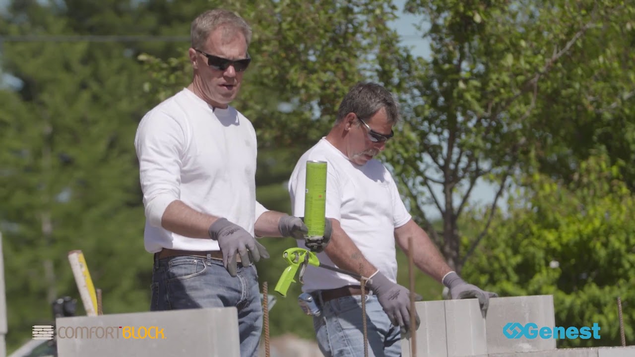 Comfort Block CB-8 Masonry Wall System - Quick & easy to build using adhesive!