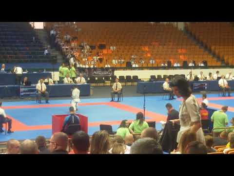 53rd European Karate Champ. Novi Sad 2018 kata male Mattia Busato Italy vs Damian Quintero Spain