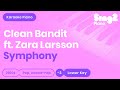 Clean Bandit, Zara Larsson - Symphony (Lower Key) Piano Karaoke