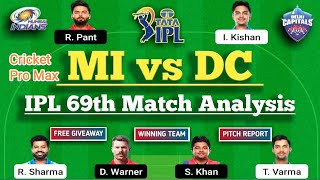 MI vs DC Dream11 Team | Mumbai vs Delhi Dream11 Team | GL Tips