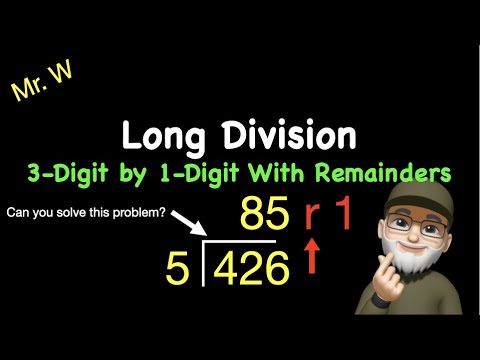 How to Solve 3-Digit by 1-Digit  Long Division Problems WITH REMAINDERS (Models included)