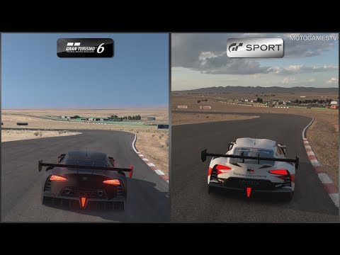 Thumbnail for Gran Turismo 6 vs Gran Turismo Sport Beta - Toyota FT-1 VGT at Willow Springs (Big Willow) by Toyota, Toyota FT-1
