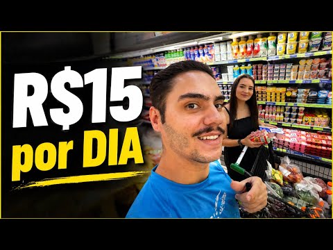 How do we shop spending only R$15 per day (as a couple)?