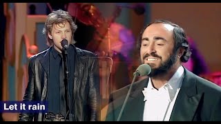 Let in Rain (live). Luciano Pavarotti &amp; Bon Jovi (FHD)