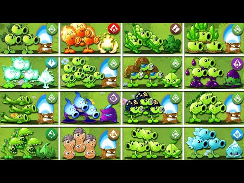 16 Pair PEA & MINT Plants Battlez - Who Will WIn? - Pvz 2 Team Plant vs Team Plant