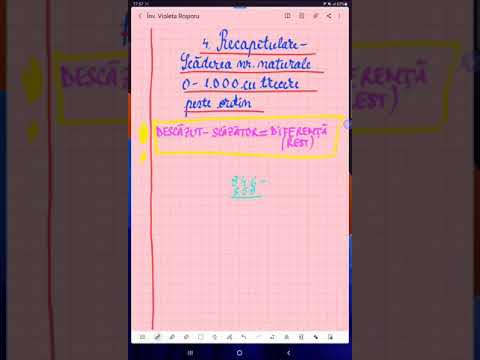 #shorts 4.Scăderea cu trecere peste ordin a nr. 0 - 1000 -Lecția scurtă - Matematică - ŞCOALA ONLINE