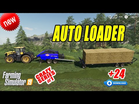 Farming Simulator 19 | AUTO LOADER TRAILER! ; Easy Bale Loading!! Crazy Loader Series #1 😜😜😜