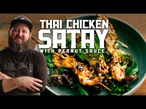 Thai Chicken Satay with Peanut Sauce Recipe on the Griddle