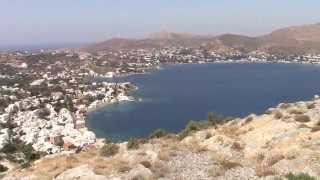 preview picture of video 'View of Aghia Marina & Alinda Bay from Leros Castle'