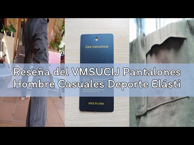 Vídeo relacionado con VMSUCIJ Pantalones Hombre Casuales Deporte Elásticos Joggers Largos Pants con Bolsillos Algodón Pantalón Deportivo,Verde 02,L