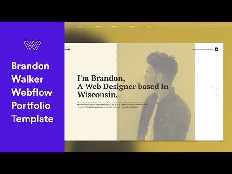FREE Webflow Portfolio Template | Brandon Walker