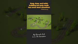 Modeling spline-based roads - Blender Short #blender3d #3dmodeling #shorts #gameassets
